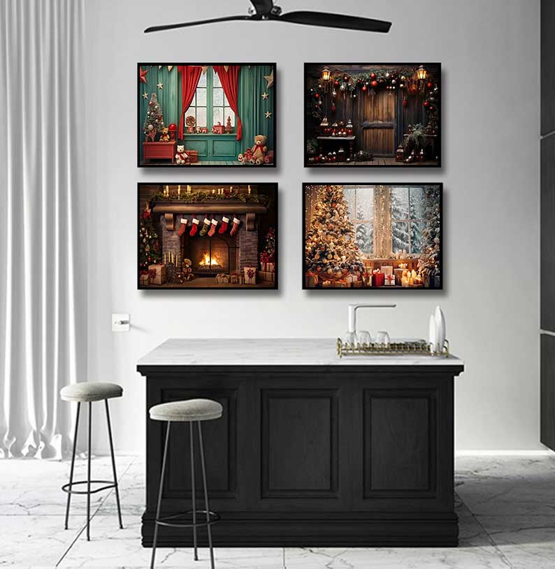 1pc frameless Large Christmas  - Family Tree Print recension och pris