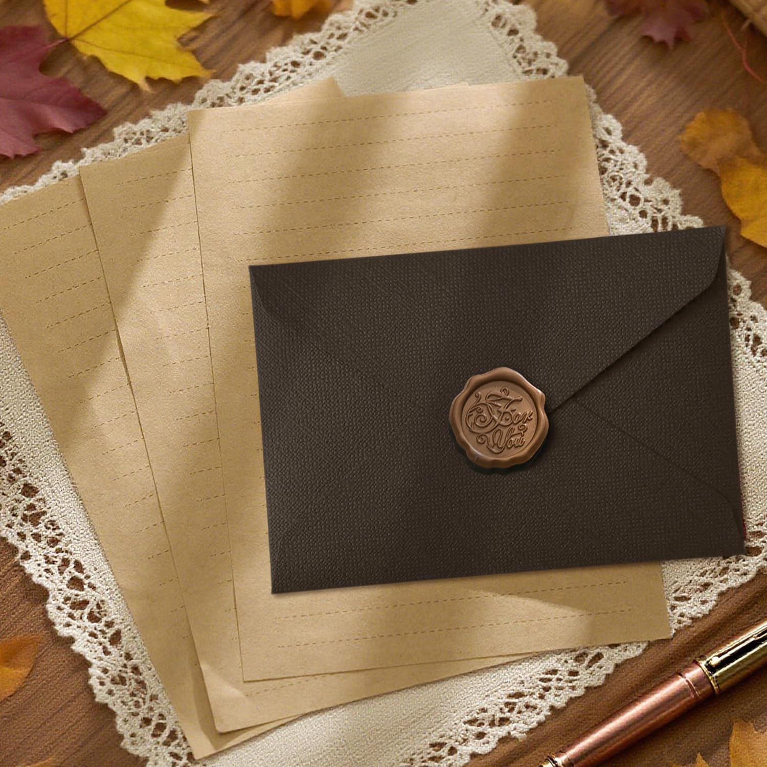 22Pcs Vintage Writing Paper Se - Wax Seal Letter Kit recension och pris