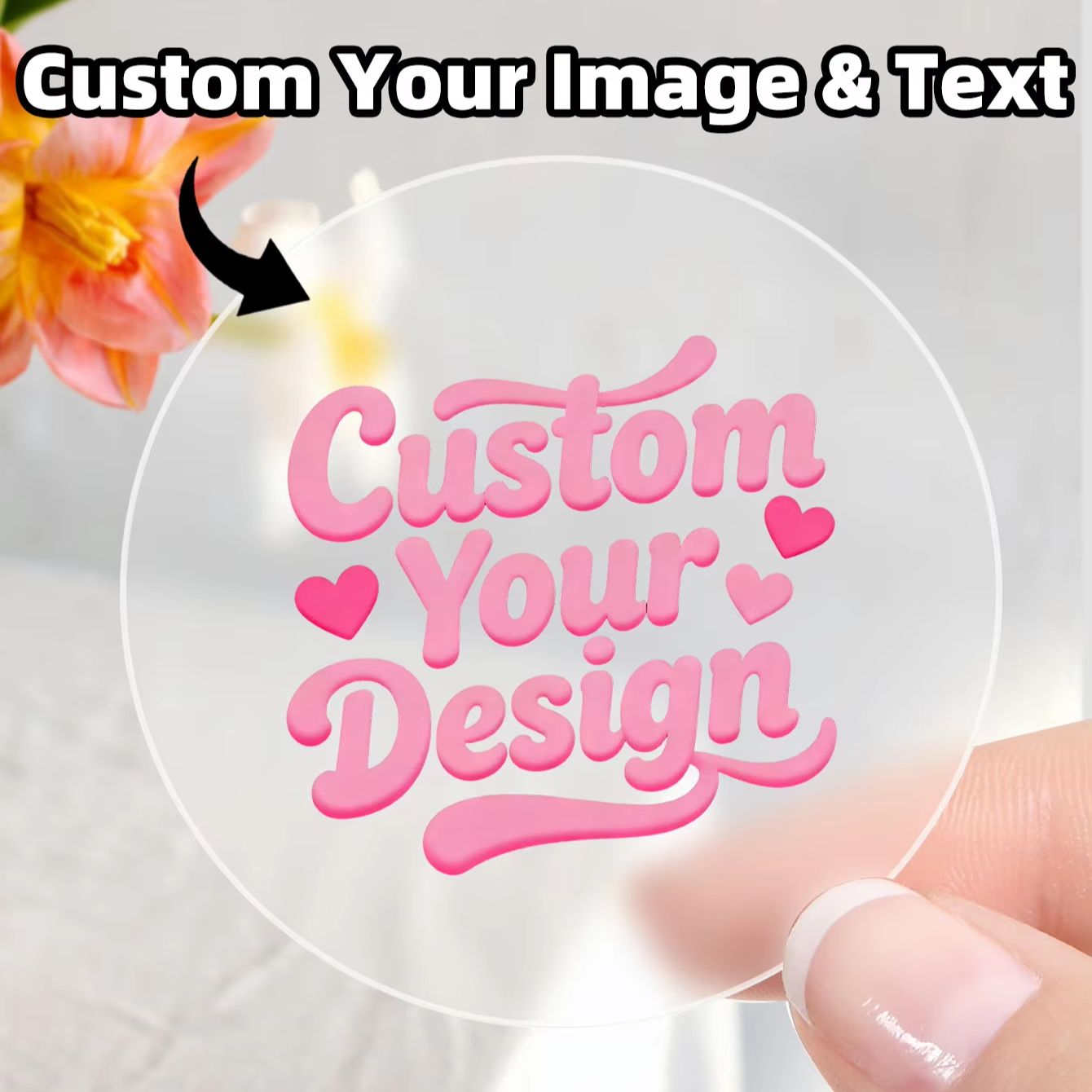 1-90PCS Custom Round Clear Sti - Personalised Candle Label recension och pris