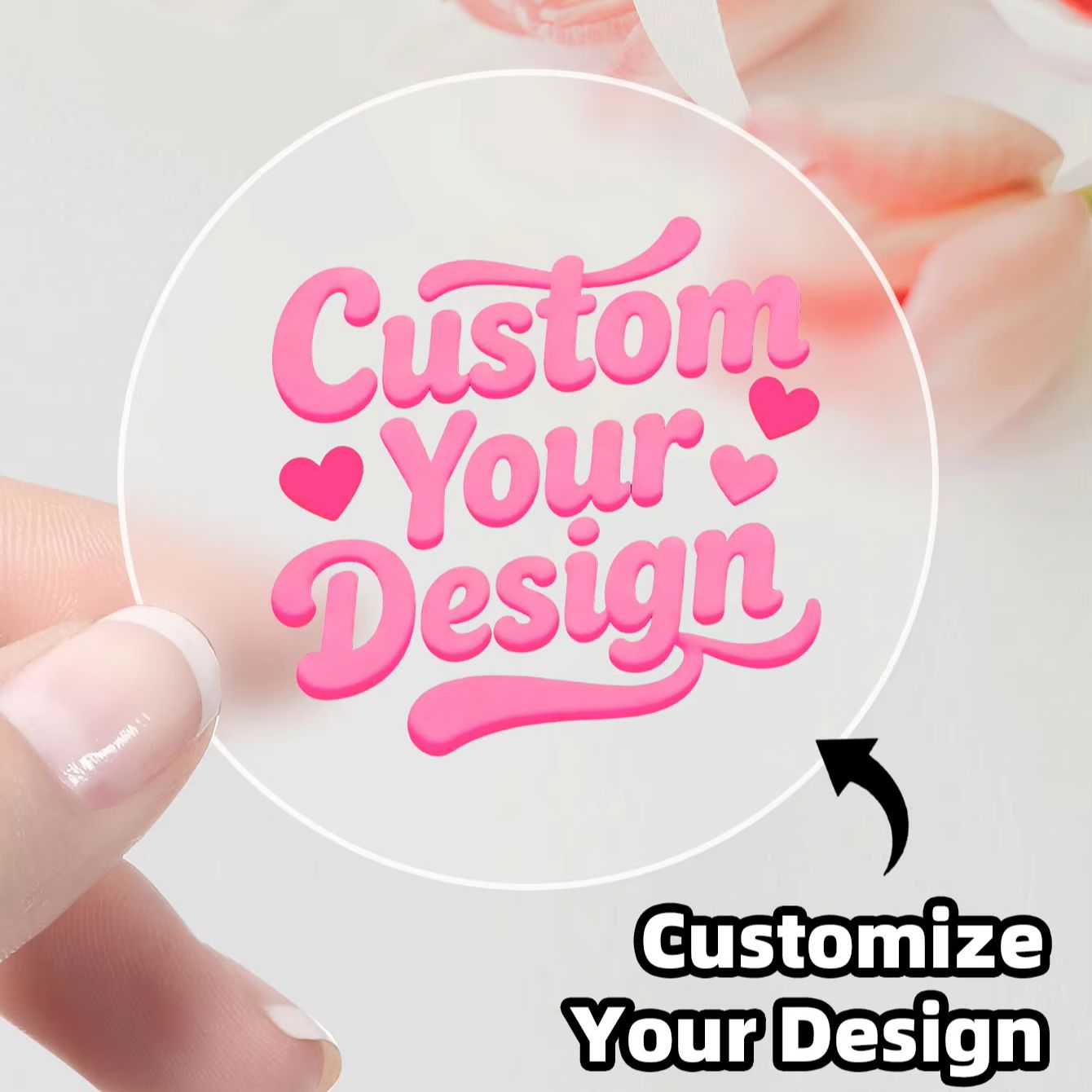 1-90PCS Custom Round Clear Sti - Personalised Candle Label recension och pris